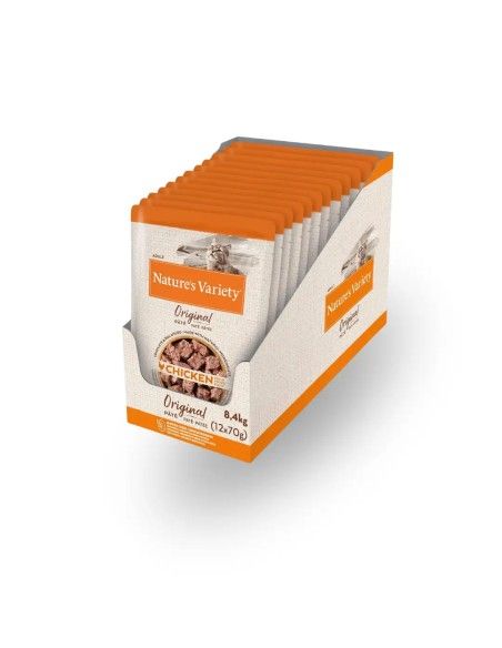 Comida Humeda para Gato Adulto NATURES VARIETY Pollo 12 x 70gr